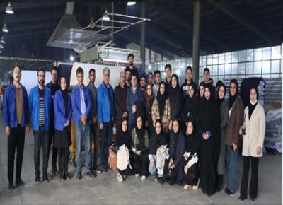 بازدید دانشجویان مهندسی نساجی از کارخانه سیما بافت آذربایجان